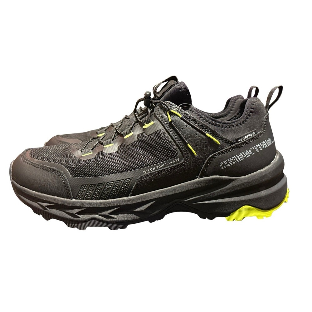 Ozark Trail Rock Plate Waterproof Hiking Shoe Black Men's Size 11.5